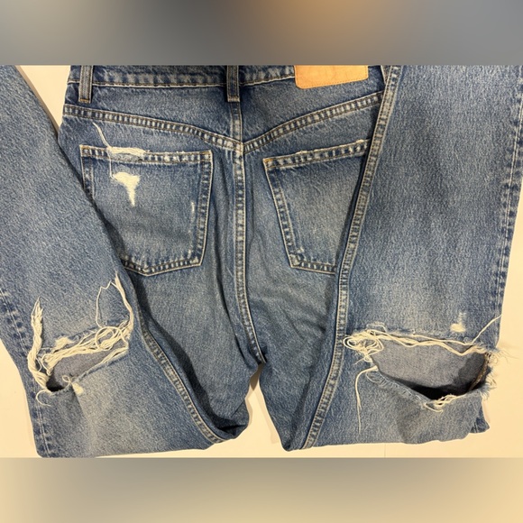 Zara Blue Distressed Jeans Size 28 100% cotton - Picture 14 of 16